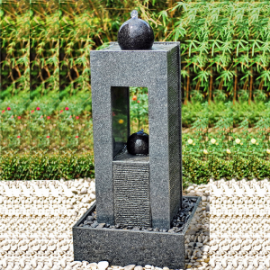 Steinbrunnen mit Granit im Garten zu verkaufen