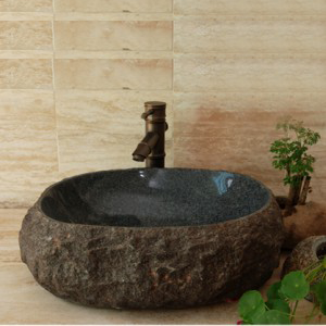 Granite solid surface stone sink for bathroom decor