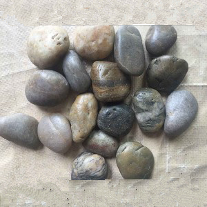 Piedra de guijarros de mezcla pulida, 2-4cm / 3-5cm / 5-8cm