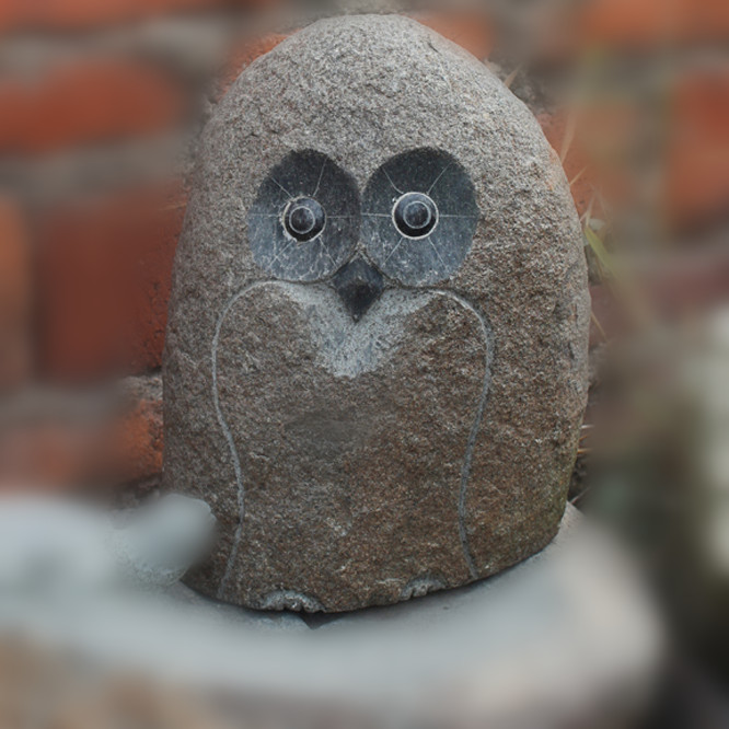 Free sample for Fountain Water Feature -
 Xiamen Supplier Cheap Hand Carved Cobble Stone Miniature Owl Figurine – Magic Stone