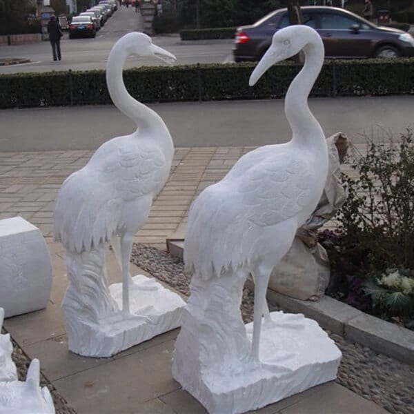 New Fashion Design for Lamp Post -
 Hand carved crane eagle stone sculpture – Magic Stone