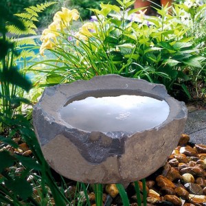 Basalt raw material Dish shape natural top