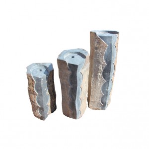 Basalt water fountain column