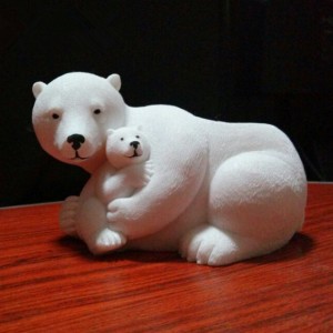 White bear cheap candle holders for decor