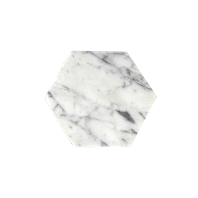 2017 Latest Design Female Buddha Statue -
Custom White Hexagon Carrara Marble Coasters – Magic Stone detail pictures