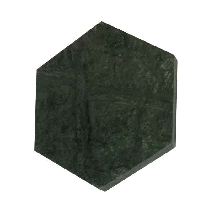 0416-0072 Green Marble Hexagon Coaster