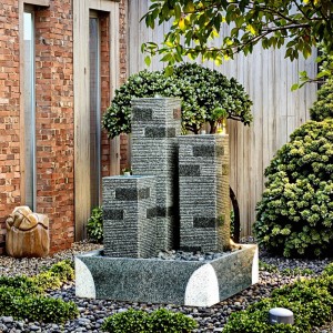 Eco-Friendly Indoor and Outdoor Granite Stone Garden Water Wall Fountain for Villa Court Yard