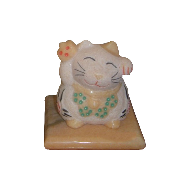 OEM Manufacturer Natural Stone Pebbles -
 Cat stone carving figurine – Magic Stone