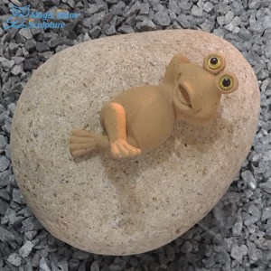 Carving stone decorative frog sculpture