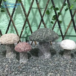 Garden decorative stone mushrooms