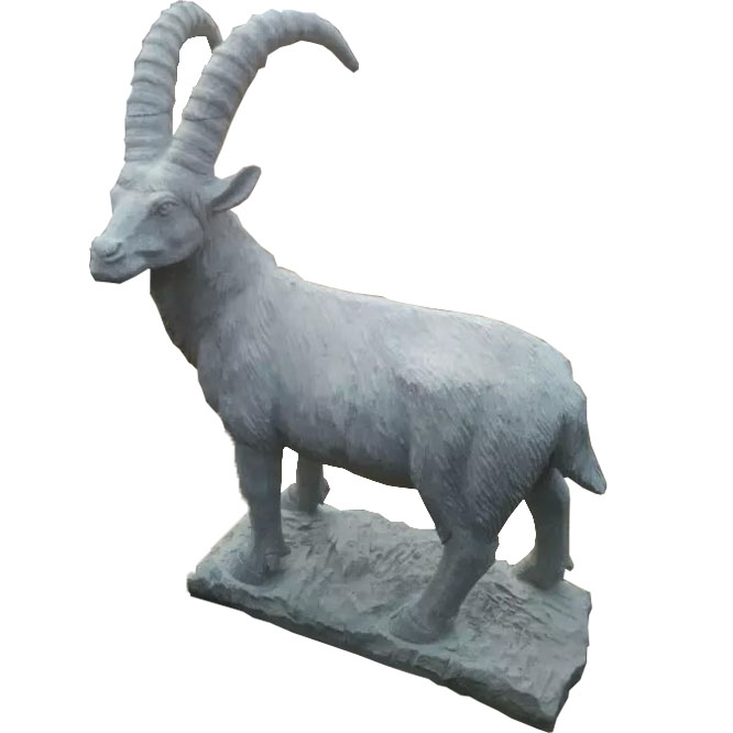 0607-0022 Garden Sculpture Granite Figurine Natural Antique Stone Sheep Statue