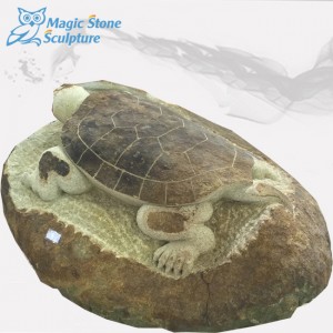 xiamen supplier turtle sculpture drawing on rock