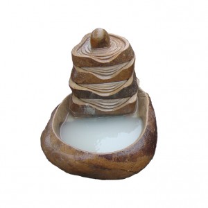 Outdoor cobble stone water fountain for sale