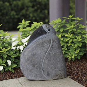 Natural River Stone Pelican Statue for Garden and Park 1-Year Warranty Animal Statue