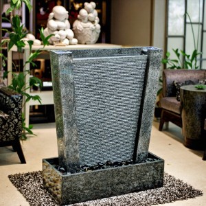 Small Indoor Grey Granite Water Fountain for Hotel Villa Garden Decoration