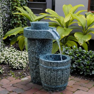 Hand Carved Natural Granite Fountain Millstone Trough Outdoor Garden Product for Park Use Hand Carved Technique