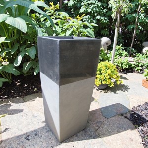 Vintage Rectangle Basalt Flower Pot Stone Garden Ornament Outdoor Decorations