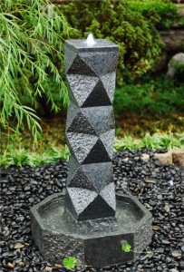 LED Polished Outdoor Natural Granite Stone Water Fountain Sculpture Garden Ornaments for House Yard Warranty Included on Sale