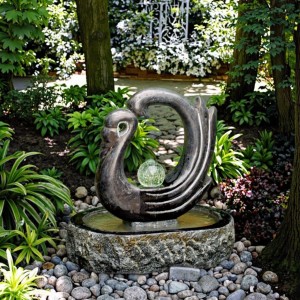 Indoor/Outdoor Hotel & Garden Decorative Granite Water Fountain Hand Carved Natural Stone Floor Sculpture for Park Application