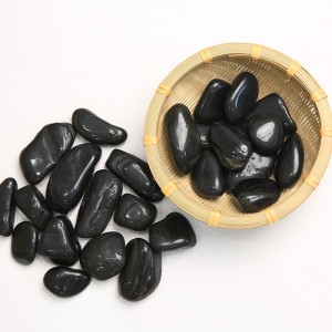 High Polished Black Pebble Stones, 2-3cm, 3-5cm, 5-7cm,7-10cm