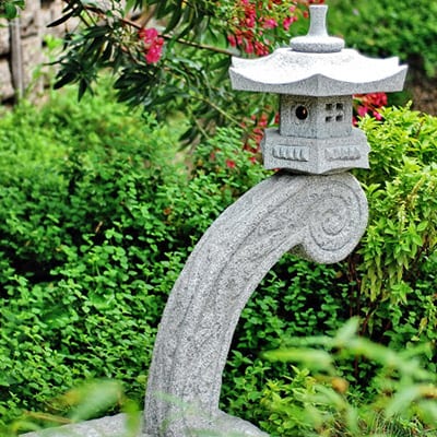 Lowest Price for Cherub Statue Fountain -
 Granite stone lantern for outdoor decor – Magic Stone