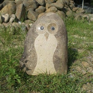 Hand made garden ornaments owls for garden decoration