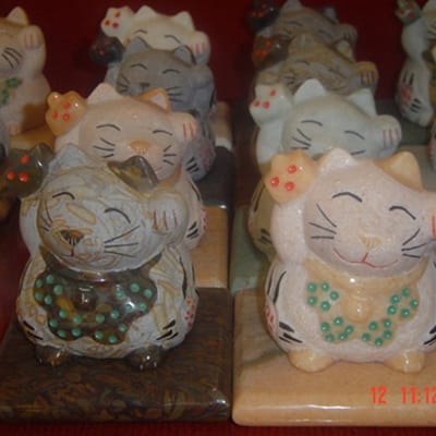 8 Year Exporter Granite Water Fountain Feature -
Cat stone carving figurine – Magic Stone detail pictures