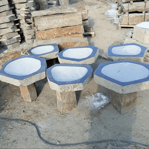 Wholesale Discount Free Standing Bathtub -
 Wholesale dark grey basalt birdbath – Magic Stone