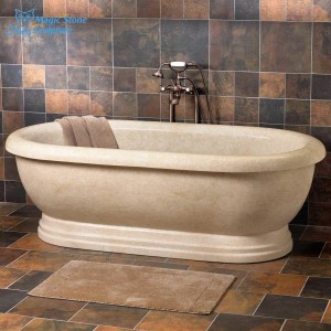 Square solid stone bath tub bathtub