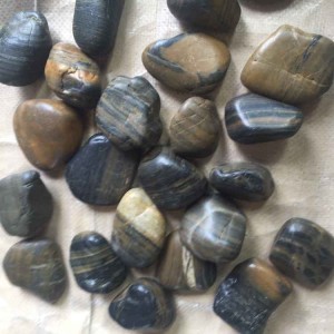 High Polish Striped Pebble Stone, 2-4cm / 3-5cm / 5-8cm