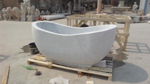 Beige stone tub bathroom stone bathtub