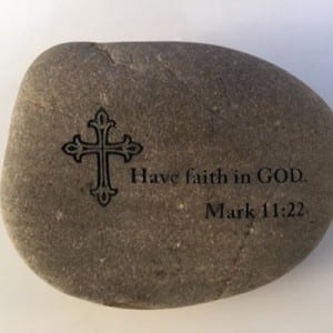 Pebble stone souvenir spiritual gifts with words engraved