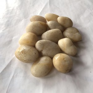 High Polish Yellow Pebble Stone, 1-2cm / 2-4cm / 3-5cm / 5-8cm