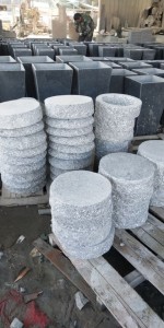 Wholesale grey granite birdbath