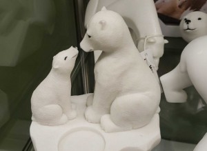 White bear cheap candle holders for decor