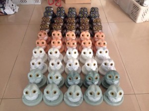 Wholesale small realistic owl stone figurines souvenirs for decor