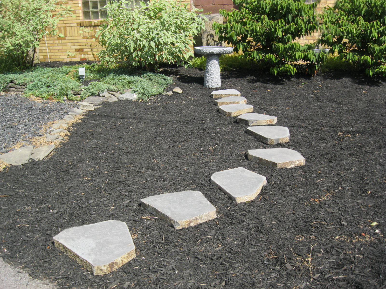 Walking barefoot on the stepping stone