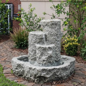 Modern and Traditional Outdoor Grey Granite Water Wheel Fountains Garden Ornaments Decoration Stone Garden Products