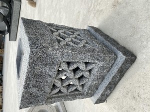 Decorative granite garden light