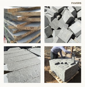 Natural Basalt Stepping Stones for Garden Paths