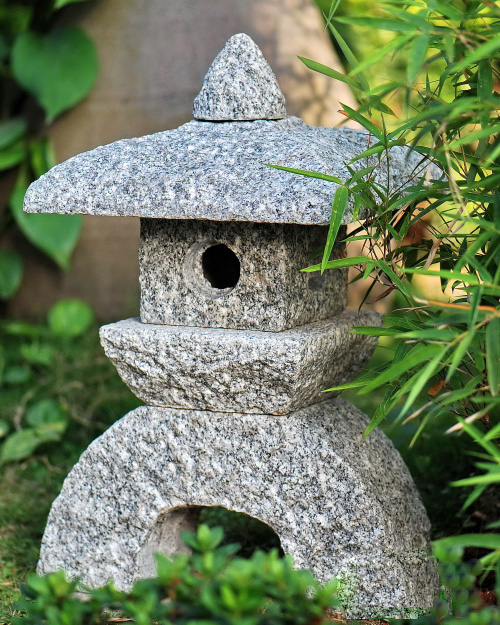 Stone lanterns for garden decor