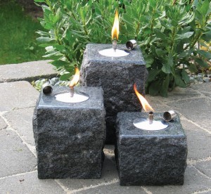 Natural stone tea light magic lantern candle holder insert