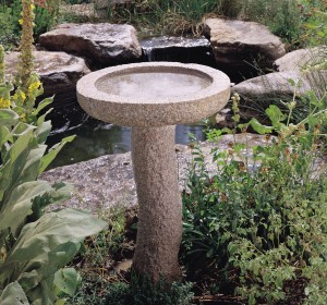 column bowl birdbath