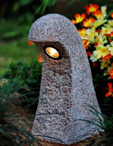 Granite stone lantern for outdoor decor