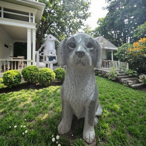 Hand Carved Granite Dog Statue Indoor and Outdoor Garden Decorative Animal Sculpture Stone Carving Statues