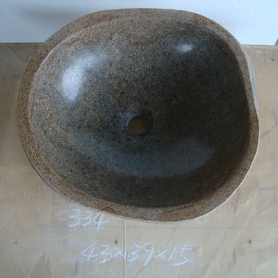 Chinese wholesale Cobble Stone Fountain -
 Natural cobble stone wash basin sink – Magic Stone