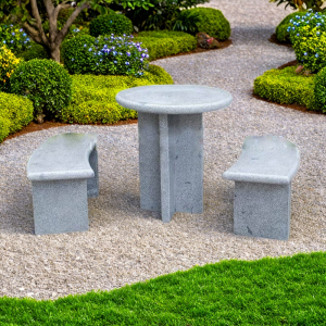 Granite Cut-to-Size Natural Stone Table Bench for Garden Yard Court Decor