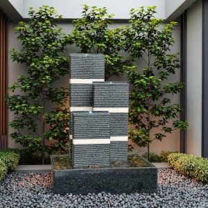 European Traditional Style Natural Granite Stone Water Wall Fountain Hand Carved Outdoor Rockery Garden Ornament for Park Use