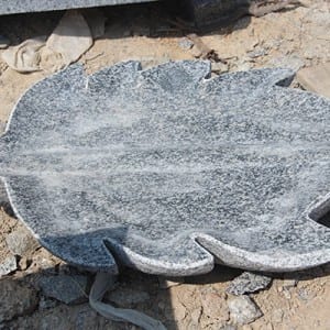 Leaf shape granite stone birdbath for garden decor