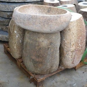 OEM China Natural White Pebble -
 Natural stone rustic pedestal washing sink – Magic Stone